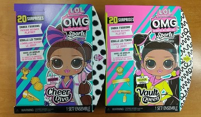 2 Pk: L.O.L Surprise! Vault Queen & Cheer Diva Fashion Dolls 20 Surprises! NEW
