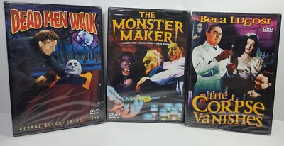 Golden Age Horror DVD Lot: Dead Men Walk/ Corpse Vanishes/ Monster Maker