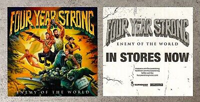 FOUR YEAR STRONG Enemy Of The World Ltd Ed RARE Sticker +BONUS Punk Stickers!