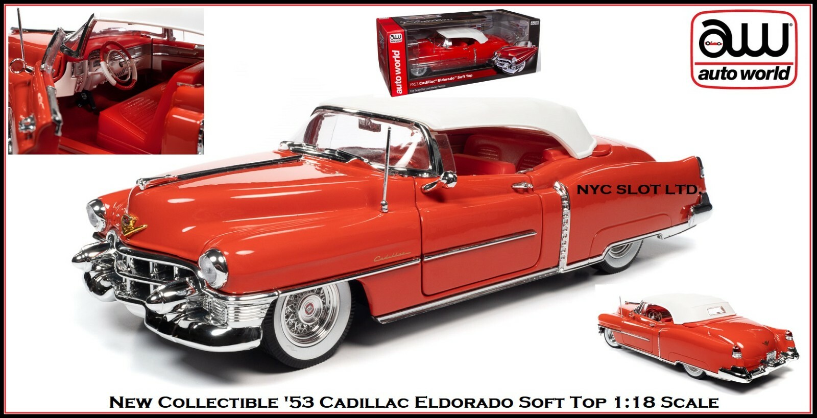 Auto World Collectible '53 Cadillac Eldorado Soft Top 1:18