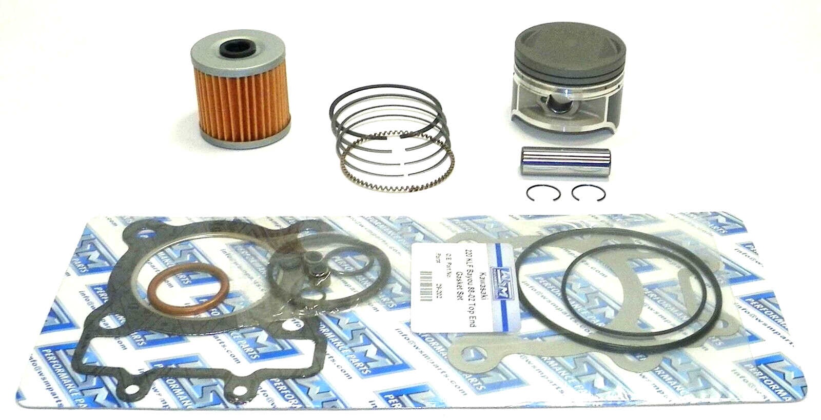 Top End Rebuild Kit Kawasaki 220 Bayou 88-02 ATV 67mm (STD) 54-250-10