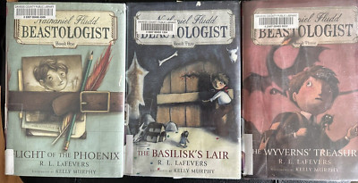 NATHANIEL FLUDD BEASTOLOGIST R.L. LAFEVERS BOOKS 1 2 3 HBDJ 2009