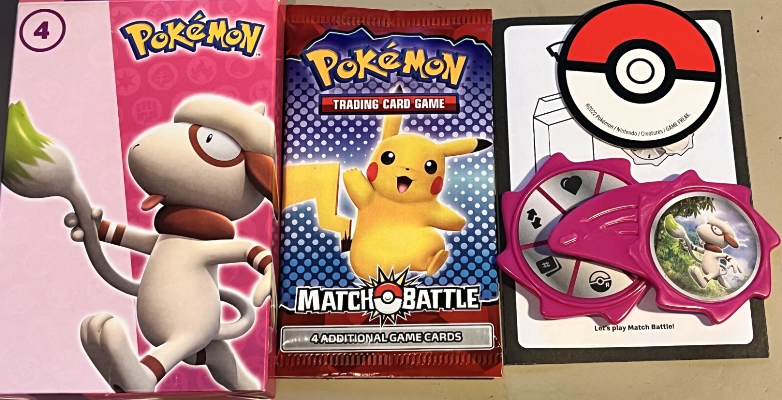 McDonald's Happy Meal Toys Pokemon 2022 Match Battle 4 Card