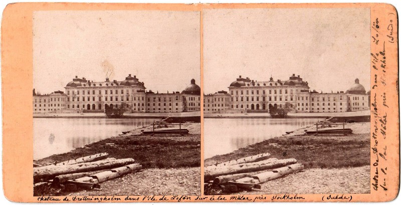 SuèDe.Sweden.Stockholm.ChâTeau De Drottningholm Ile LaföN.Photo Stereo AlbuminéE
