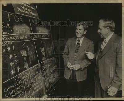 Press Photo Tom Fuller, San Antonio Transit System General Manager, Glen Hardman