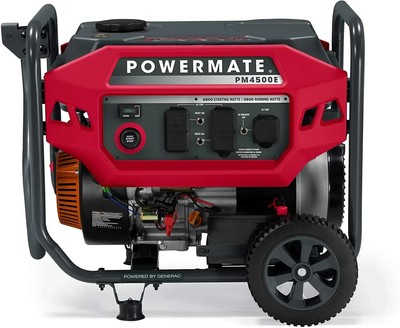 New Powermate Predator 4500W Gas Electric Start Best Generator For Home Backup