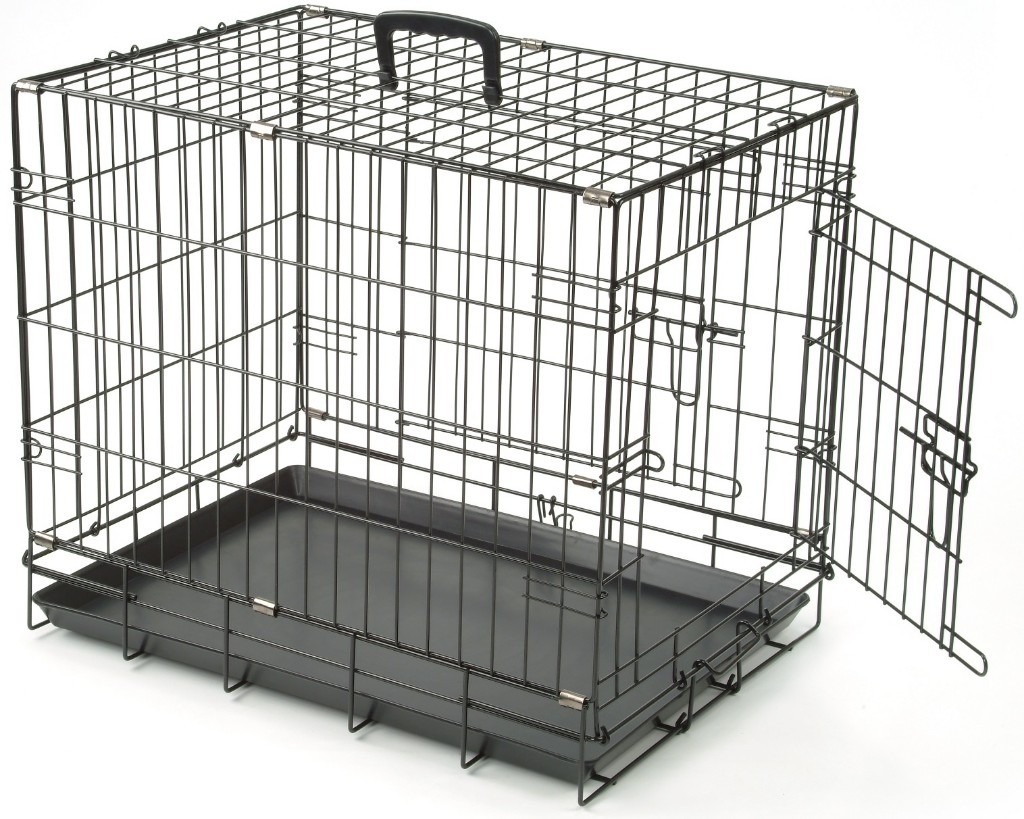 Extra Large Dog Cage with Handle + 2 Doors (122 x 77.5 x 88cm) in