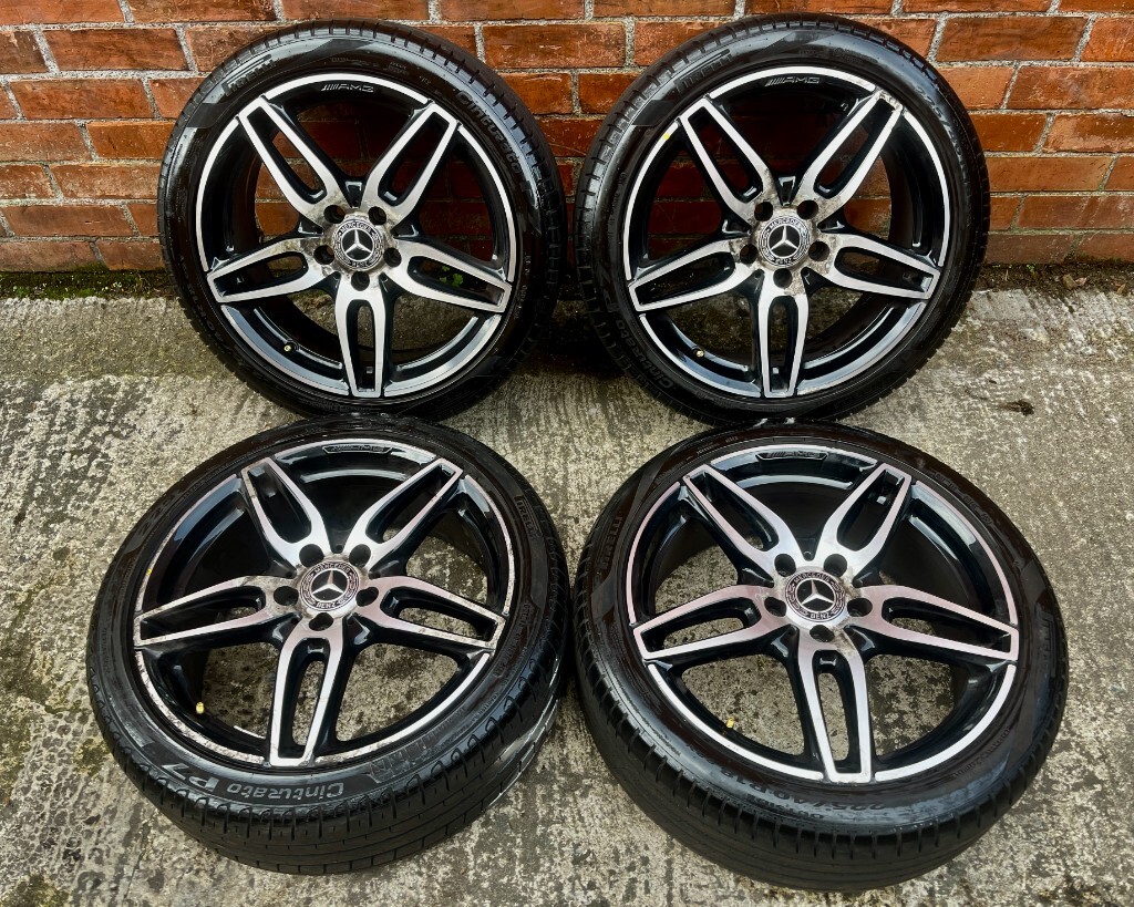 18'' GENUINE AMG MERCEDES A B CLASS CLA A176 ALLOY WHEELS TYRES ALLOYS