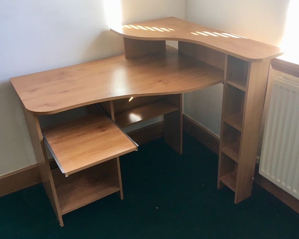 Wooden Corner Desk Unit media / PC in Dunfermline, Fife Gumtree