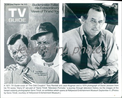 1970s Two Images of The Odd Couple and David Janssen Original News Service Photo