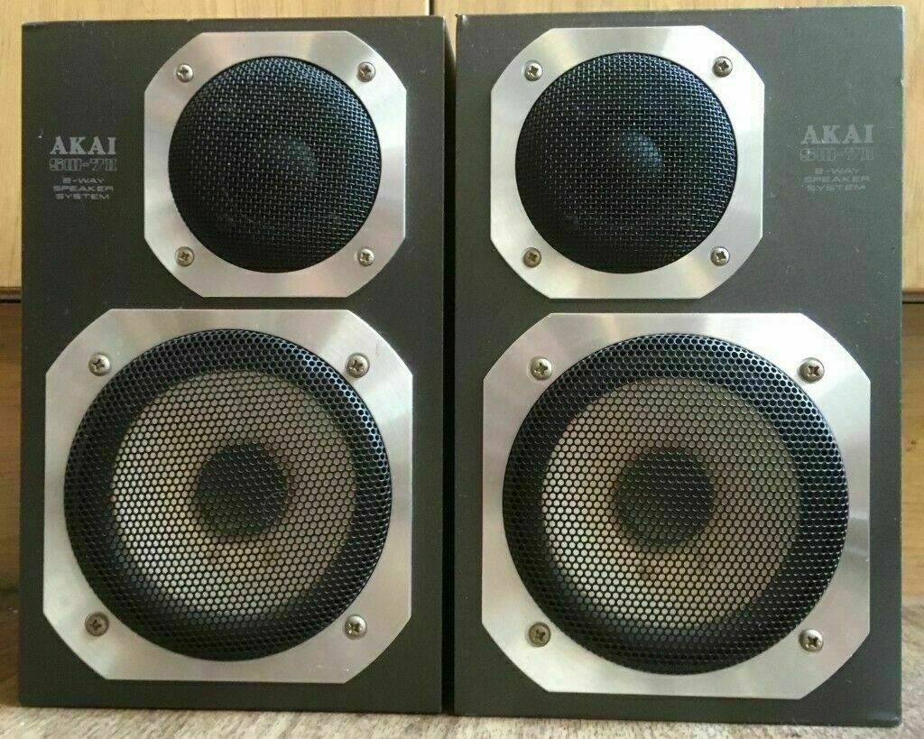 80watts AKAI SW7II Stereo 2Way System Studio Monitors Loud Bass
