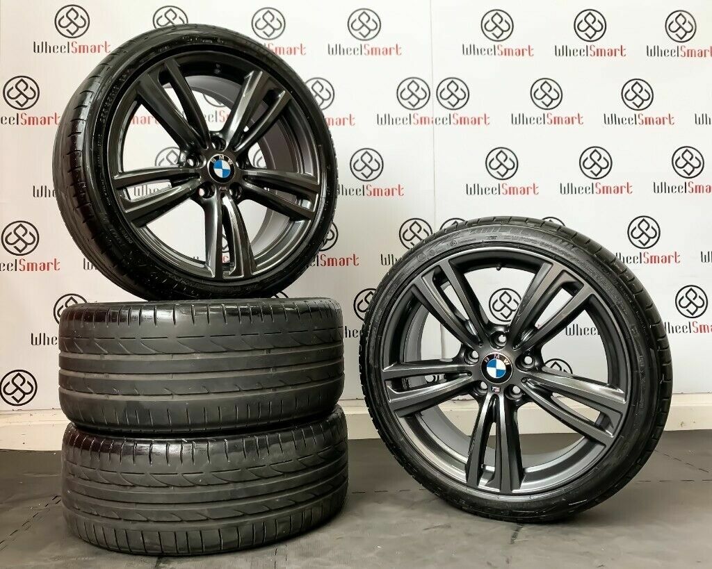GENUINE BMW 19" ALLOY WHEELS & BRIDGESTONE TYRES - 5 x 120 - GUNMETAL ...