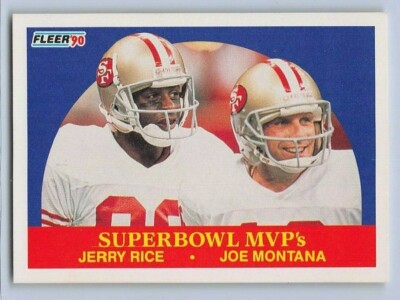 1990 Fleer SUPER BOWL MVP'S Joe Montana & Jerry Rice