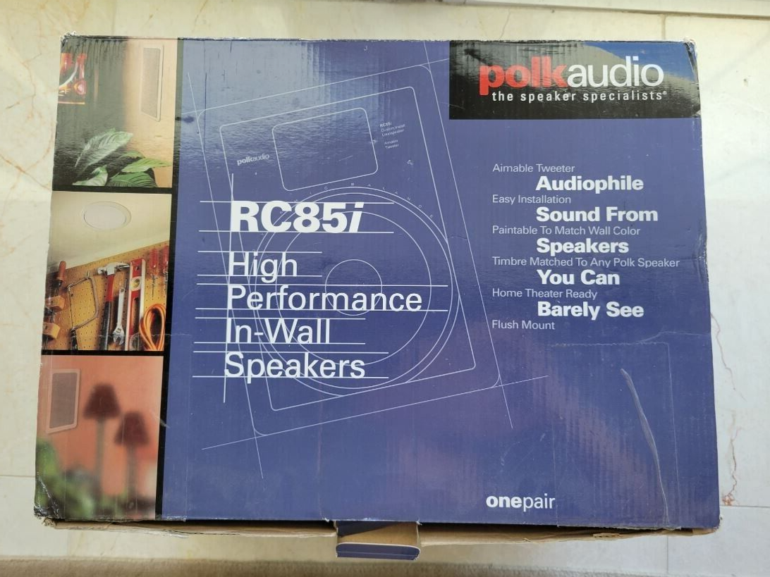 Polk Audio RC85i High Performance In-Wall Speakers OPEN BOX NEW One Pair RC85I IN-WALL LDSPKR