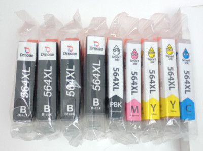 DRNOAE & Smart Ink 564XL HP Replacement Ink Cartridges New 9pc Multiple Colors