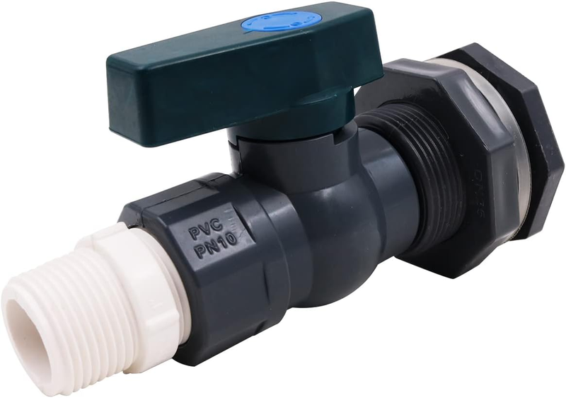 WANGCL 1 Inch PVC Spigot Rain Barre Faucet Kit Rain Barrel Valve with Bulkhead F