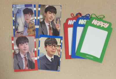 HAPPY Weverse USA フォトカード BTS JIN JIN BTS HAPPY OFFICIAL WEVERSE PHOTOCARD SET + 3p HOLDERS +