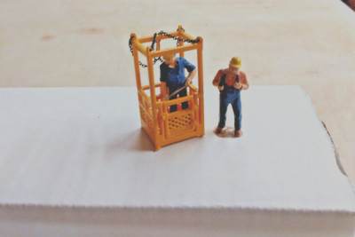 3D Printed Man-Lift Crane Cage. Authentic Liebherr Yellow. 1:50th, 1:48th.