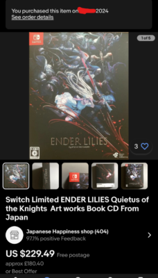 Switch Limited ENDER LILIES Quietus of the Knights Art works Book