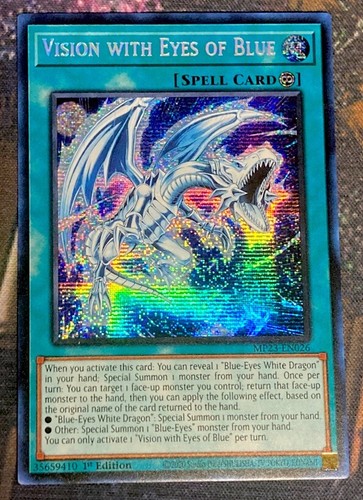X　BLUE BLOOD　VANISING VISION Yugioh - Blue-Eyes VISION WITH EYES OF BLUE SECRET RARE