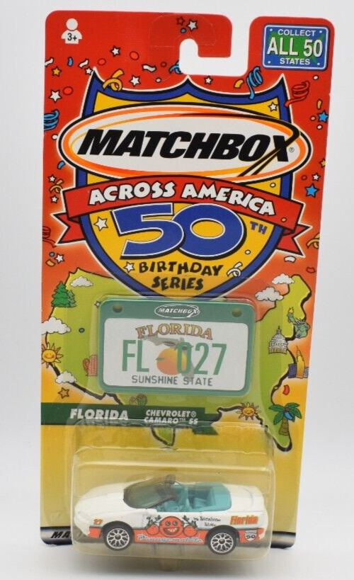 Matchbox Superfast Across America Florida Chevrolet Camaro SS Convertible white