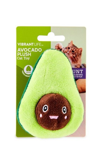 Vibrant Life Cat Toy Avacado Plush With Catnip and With Bungee 3