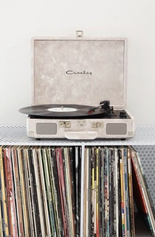 Urban Outfitters Crosley Record Player Bluetooth Metallic Gray Silver