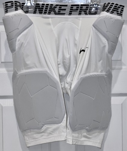 NIKE Pro Hyperstrong White Grey Padded Basketball Compression Shorts Mens Sz 4XL