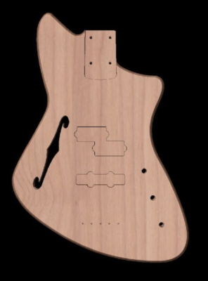 Custom MA-SH Bass Body, Unfinished, Made to Order, Fit P Bass 
