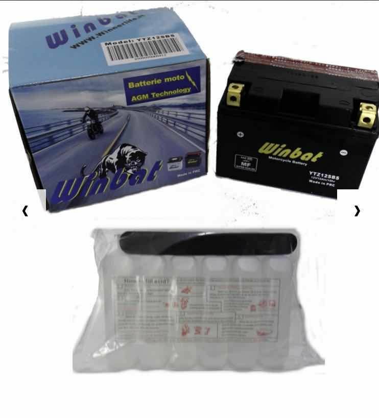 Batteria Moto Scooter Quad Winbat YTZ12SBS Con Acido A Corredo awe