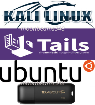 Tails 6.6 Kali 2024.2 Ubuntu 24.04 Multiboot 32 Gb FAST 3.2 Live USB Linux