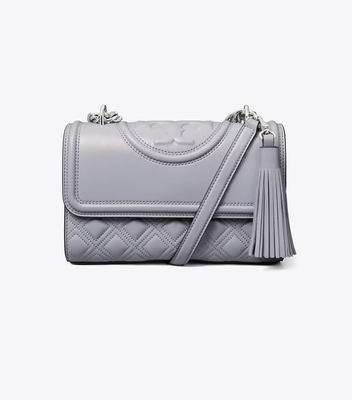 NWT Tory Burch Fleming Small Leather Shoulder Crossbody Bag Cloud