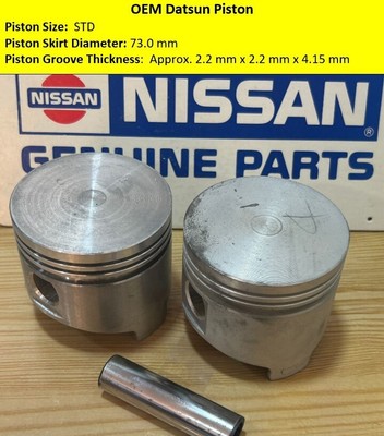 73.0 mm ( STD ) OEM Genuine Datsun 4-Cyl Pistons ( 2 pcs )