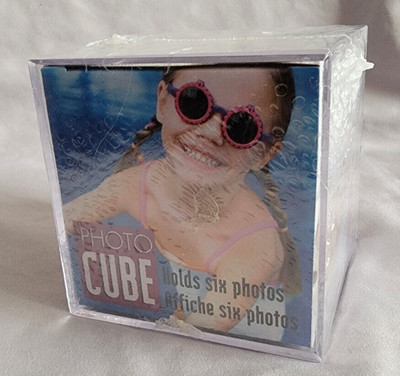 MCS 6 Sided Photo Cube for 3.5'' x 3.5'' Photos - 21837 Acrylic Cube Home Office