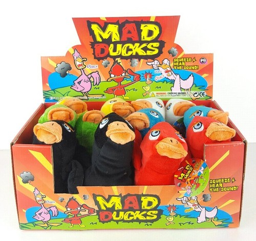 Mad Ducks P.I.I 2011 Plush W/ Quack Sounds Kids Toy Gift 3+ Black Duck Only