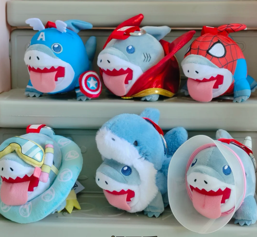 100% Authentic for COSBI Marvel Jeff The Land Shark Plush Keychain