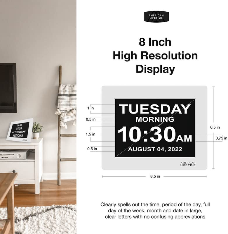 New Version Extra Large Display Digital Clock for Senior Memory Loss Alzheimer