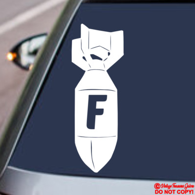 F BOMB Vinyl Decal Sticker Car Window Wall Bumper Funny JDM ILLEST DOPE FBOMB