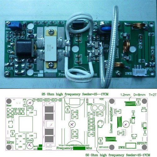 100w Fm Vhf 80mhz 170mhz Rf Power Amplifier Board Amp Diy Kits For Ham Radio New 700828400098 Ebay