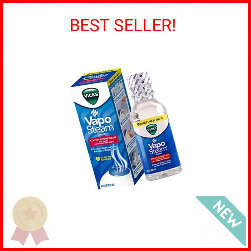 Cough Suppressant Liquid with Camphor - 8 Oz | Relieves Coughing | For Vicks Vap