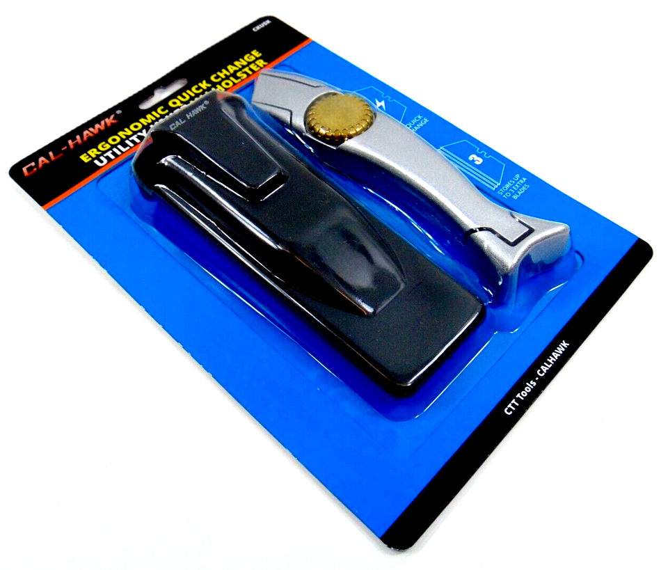 Box Cutter Ergonomic High Leverage Metal Handle Holster Included