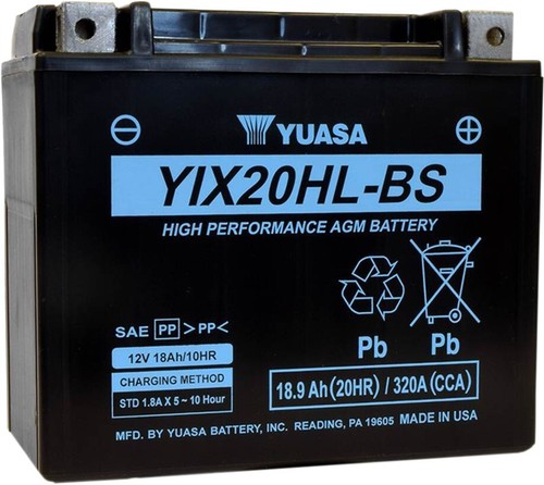 High Performance AGM Maintenance-Free Battery YIX20HL-BS Yuasa YUAM620BHX