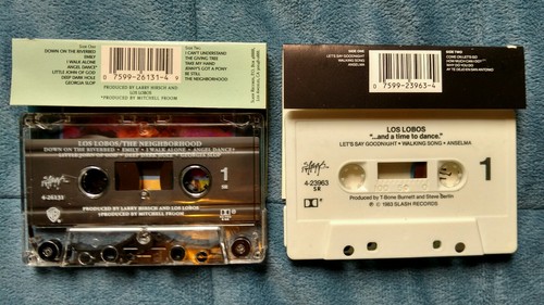 LOS LOBOS 2 Cassette Tape Lot The Neighborhood And A Time To Dance Chicano Rock