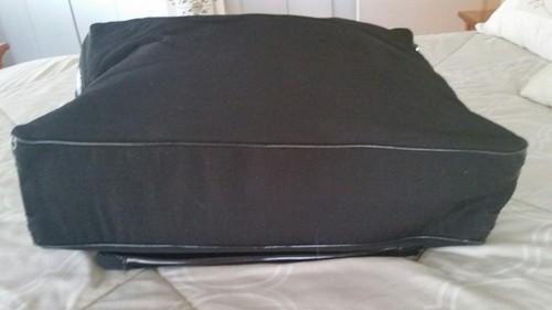 Authentic GUCCI Travel Garment Hand Bag  Overnight Nylon Leather Black Italy