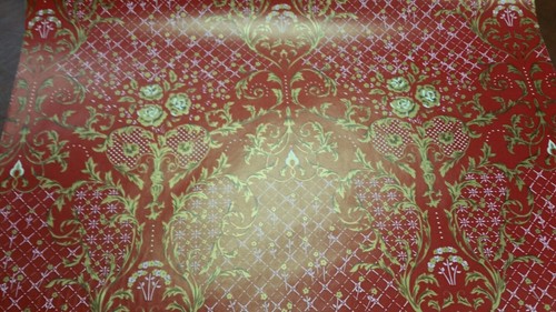 Full ream 18 inch wide Gilded Roses gift wrap 833 feet