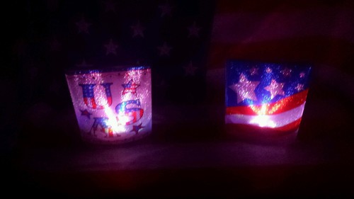 New Americana Light Up Table Top Lanterns July 4th American Decoration Patriotic