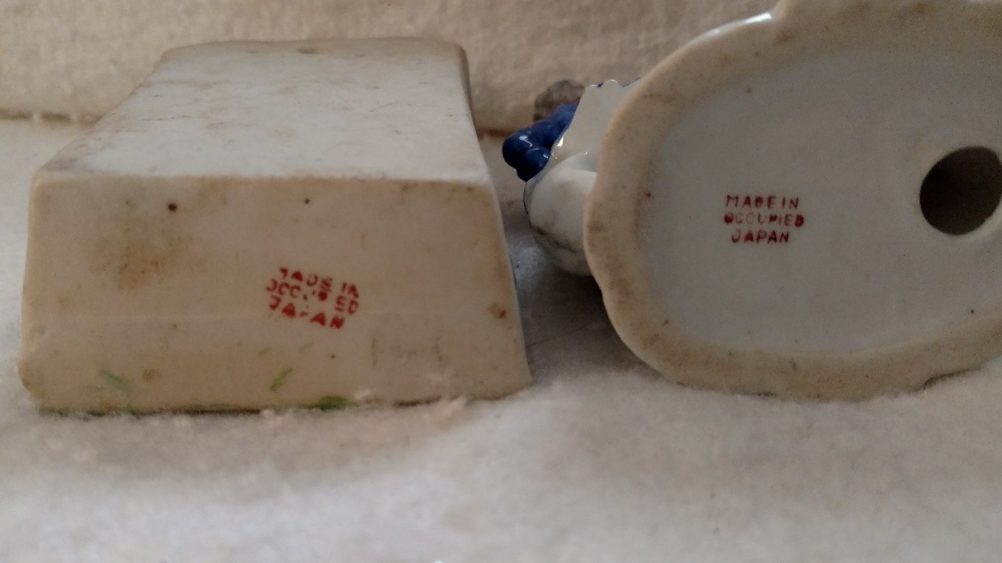 Made In Occupied Japan 4 Vintage Assorted Porcelain People Figurines,