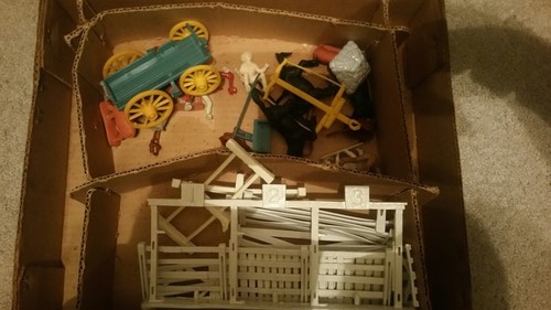 MARX ESTATE 1950'S VINTAGE ROY ROGERS RODEO SET W BOX