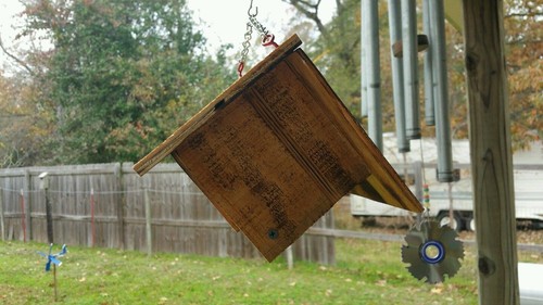 13 ounce Metal Coffee Can Bird House Blue Birdhouse made of House Siding