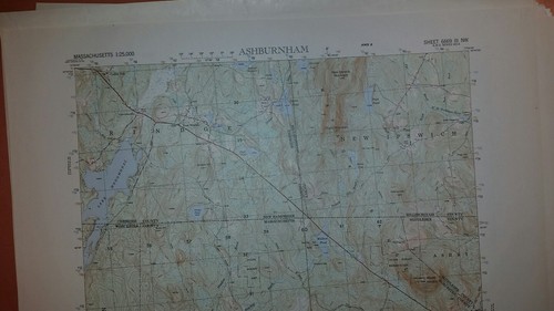1940's Army topographic map Ashburnham Massachusetts -Sheet 6669 III NW